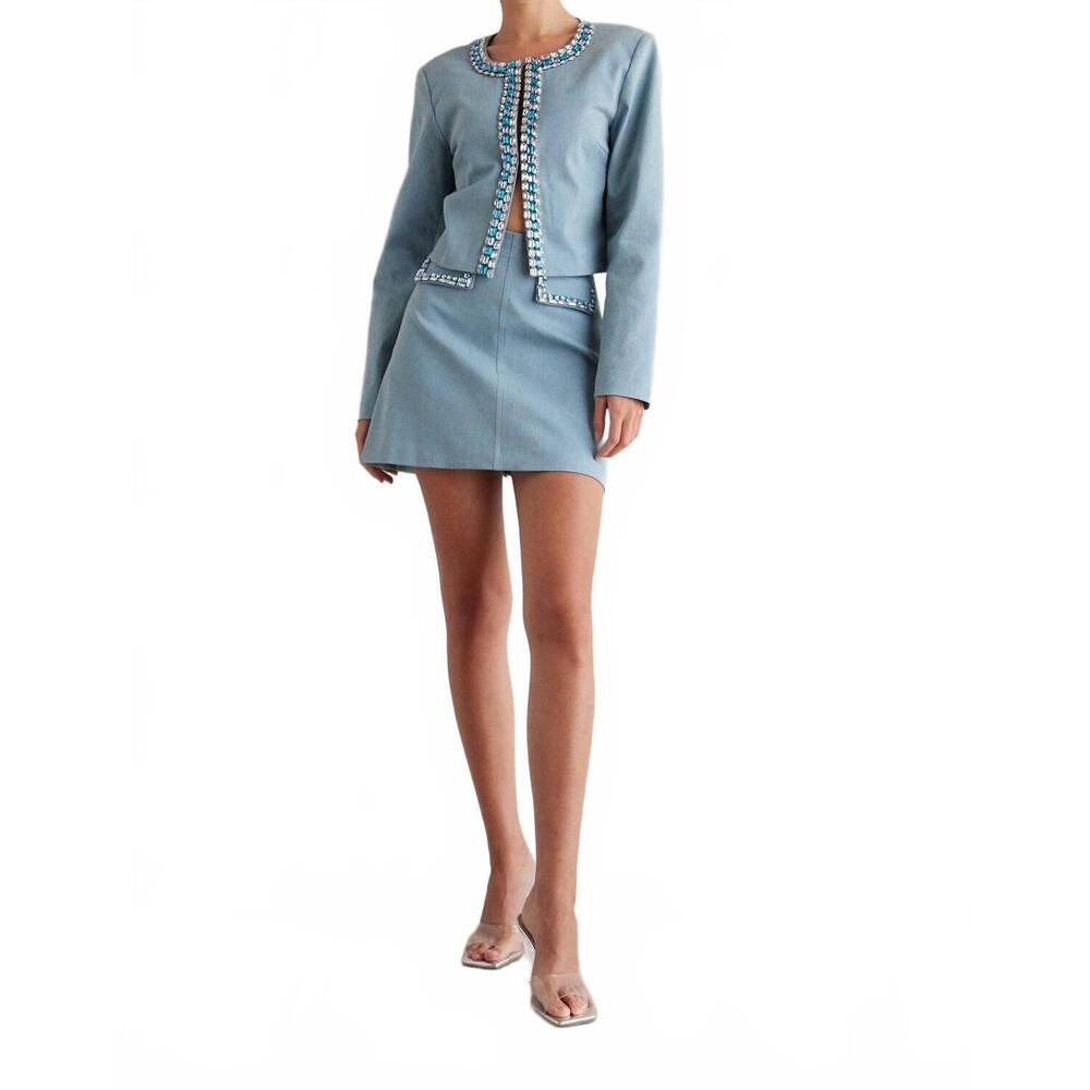 NEW JS71 vivian softly faded jacket in blue